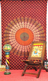 Psychedelic Indian Mandala Tapestry Trippy Dorm Tapestry Cool Beach Blanket-Jaipur Handloom