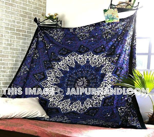 Purple Star Mandala Tapestry Wall Hanging Dorm Room Cool Tapestries-Jaipur Handloom
