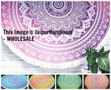 Round Mandala Wall Tapestries Cotton Beach Towels - Wholesale set of 60 pcs-Jaipur Handloom