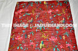 Sari Indian Quilt floral Kantha Quilt Birds Quilted Bedspreads, Throws, Ralli, Gudari Handmade Tapestery REVERSIBLE Bedding in floral-Jaipur Handloom