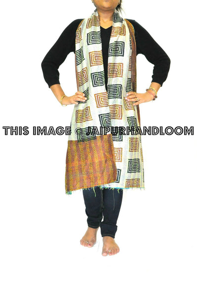 Silk Kantha Scarves - Flute-Jaipur Handloom