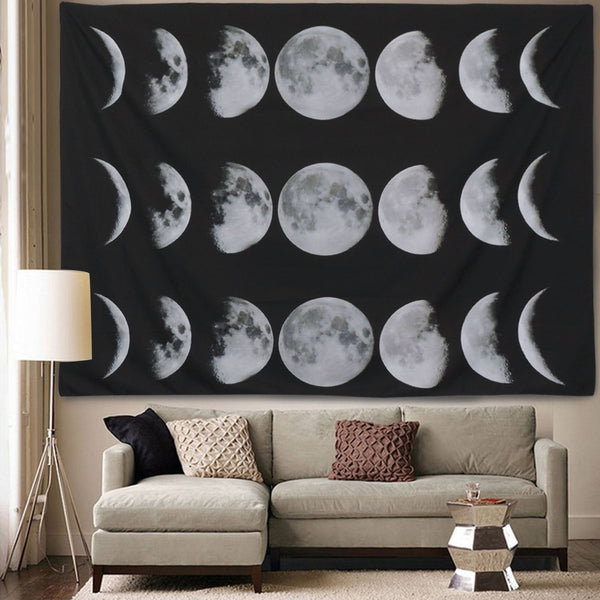 Moon phase tapestry wall hanging top