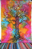 Twin Tree Of Life Tie Dye tapestry Hippie Tapestries college dorm Tapestry-Jaipur Handloom