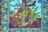 Twin Turquoise Tree Of Life Tapestry Dorm Tapestry College Tapestry-Jaipur Handloom
