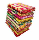 Vintage Kantha Quilt Wholesale - 10 pc lot of vintage sari kantha quilt throw-Jaipur Handloom