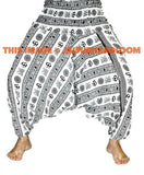 White om harem pants dancewear-Jaipur Handloom