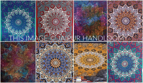 Wholesale Tapestry Wall Hanging - 5 pcs lot - Twin Size Mandala Throws-Jaipur Handloom