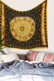 Yellow Zodiac Wall hanging hippie tapestries dorm room tapestries-Jaipur Handloom
