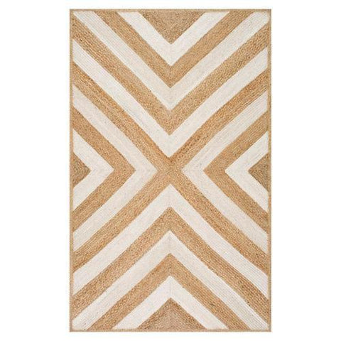 Zebra Pattern Jute Area Rug for Living Room, Sisal Rug Runner, Jute Carpet Rug