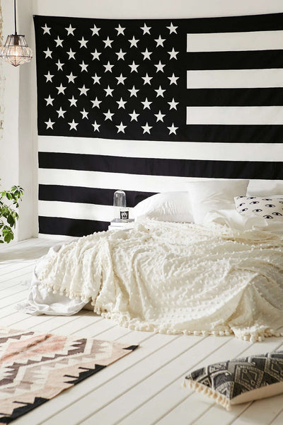 Black best sale flag tapestry