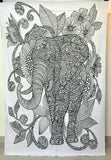 antique elephant tapestries tapestry dorm decor wall hanging elephant bedcover-Jaipur Handloom