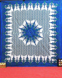 blue psychedelic tapestry dorm room wall decor tapestries mandala beach throw-Jaipur Handloom