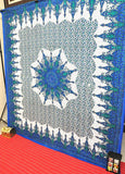 blue psychedelic tapestry dorm room wall decor tapestries mandala beach throw-Jaipur Handloom