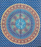 blue trippy tapestry cool college dorm tapestries bohemian twin bedding-Jaipur Handloom