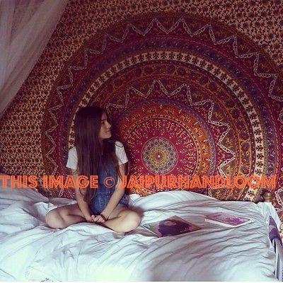 bohemian dorm room bedding hippie college room tapestry wall hanging-Jaipur Handloom