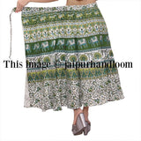 bohemian women skirts long rapron skirts evening party dress stylish beach dress in cotton-Jaipur Handloom