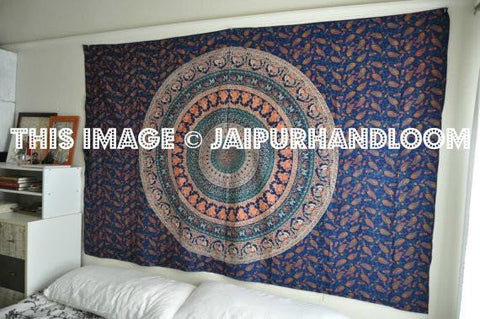 elephant mandala tapestry wall hanging hippie tapestries beach towel-Jaipur Handloom