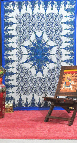 hippie star mandala dorm tapestry trippy psychedelic wall hanging wall art-Jaipur Handloom
