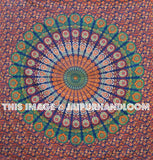 indian dorm tapestries peacock mandala college room tapestry ideas-Jaipur Handloom