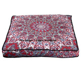indian mandala dorm room floor cushions bohemian tapestry pout ottoman-Jaipur Handloom