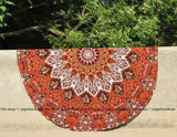 indian round beach towels hippie beach throws psychedelic round yoga mat-Jaipur Handloom