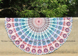 indian round cotton yoga mat hippie mandala beach roundie throws on sale-Jaipur Handloom