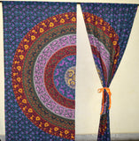 Indian Tapestry Mandala 2 Panels Window Curtains By Jaipur Handloom-Jaipur Handloom