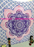 pink ombre tapestry large wall tapestry indian wall tapestry for dorm decor-Jaipur Handloom