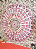 psychedelic dorm tapestry bohemian dorm room bedding bed cover-Jaipur Handloom