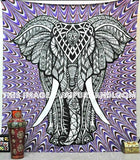 psychedelic elephant tapestry cool college tapestries elephant bedspread-Jaipur Handloom