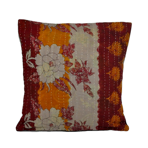 soft cotton kantha throw pillows indian handmade bedroom cushions