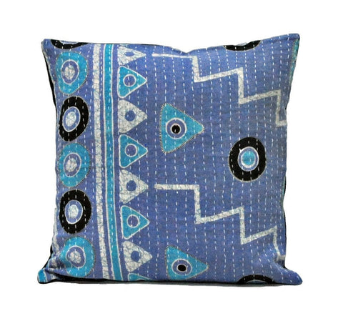 vintage patchwork kantha cushions sofa throw pillows - C3-Jaipur Handloom