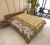 vintage sari kantha gudri twin kantha bedding handmade baby blanket - AS41-Jaipur Handloom