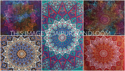 wholesale Indian tapestries wall hangings - 5 pcs lot - Mandala Throws-Jaipur Handloom