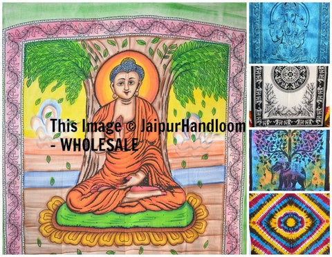 wholesale indian mandala tapestry wall hanging : Wholesale lot 35 pcs twin size-Jaipur Handloom
