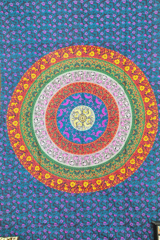 wholesale trippy tapestries psychedelic mandala dorm room wall hanging-Jaipur Handloom