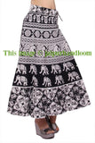women rapron skirts women clothing mandala print dress Tea & Casual Dresses wrap around midi skirt-Jaipur Handloom