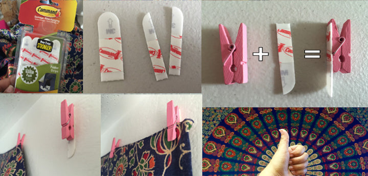 How to hang dorm tapestry
