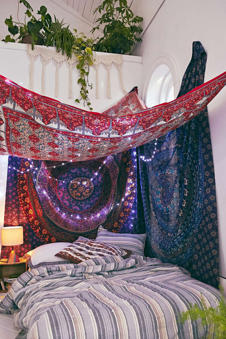 Plum and bow Mandala Tapestry by JaipurHandloom