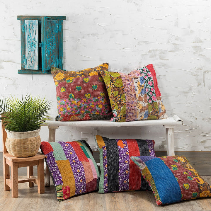 Kantha Pillow Magic: Unraveling the Artistry and Elegance of Handcrafted Home Decor