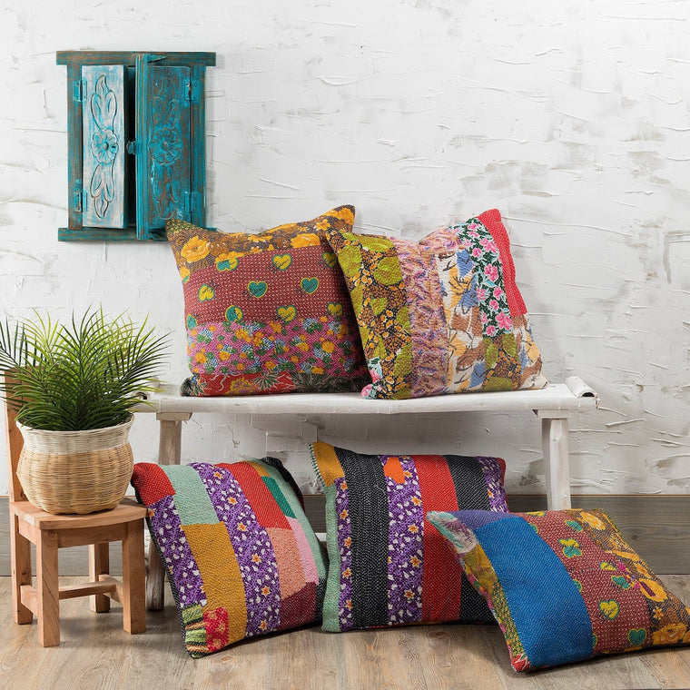Kantha Pillow Magic: Unraveling the Artistry and Elegance of Handcrafted Home Decor