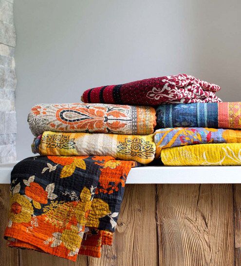 Vintage Kantha Quilts Wholesale lot Available Online at JAIPUR HANDLOOM