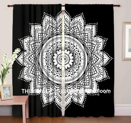 Popular Mandala Curtains and Trippy Curtains , Hippie Window Drapes by Jaipur Handloom