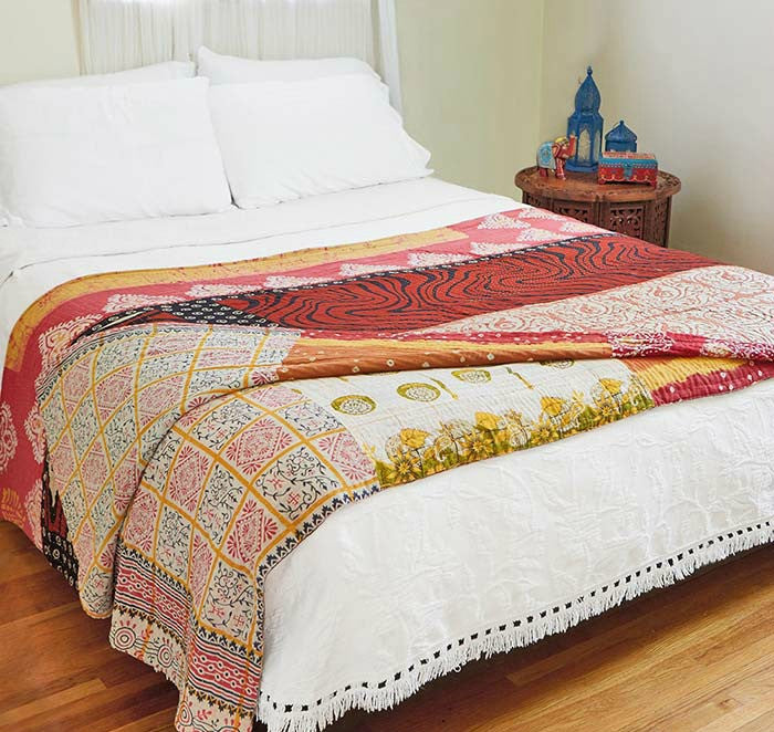 Boho Bedroom Decor Ideas : Indian Kantha Throw, Kantha Quilts & Kantha Blankets !!