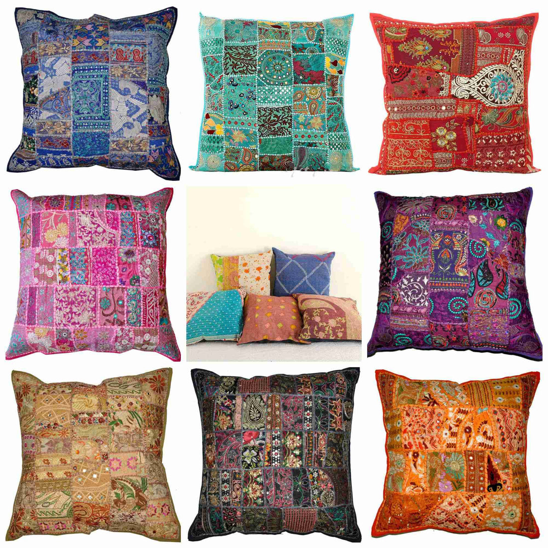 24X24 Vintage Patchwork Decorative throw pillows