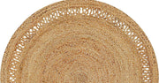 Half Circle Jute Rug, Natural Half Moon Doormat for Entryway or Kitchen Door