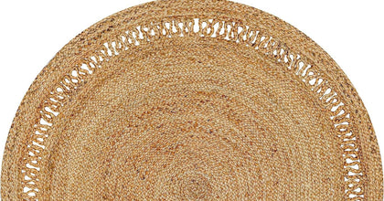 Half Circle Jute Rug, Natural Half Moon Doormat for Entryway or Kitchen Door