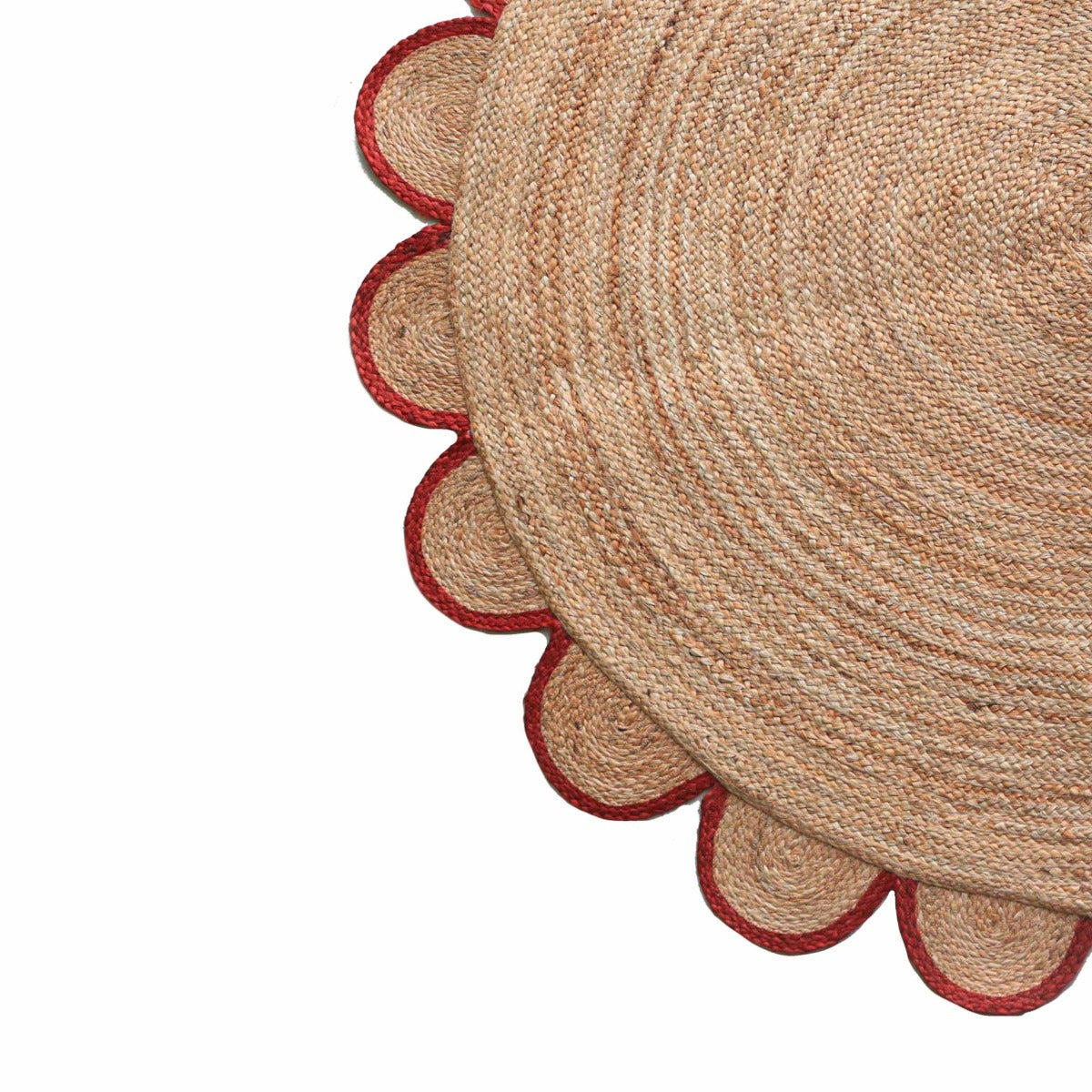 Half Moon Scalloped Doormat for Front Door, Half Circle Round Rug, Welcome Doormat