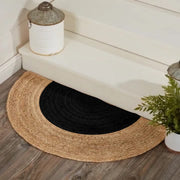Braided Half Moon Doormat, Half Circle Jute Rug, Half Round Jute Rug