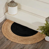 Braided Half Moon Doormat, Half Circle Jute Rug, Half Round Jute Rug